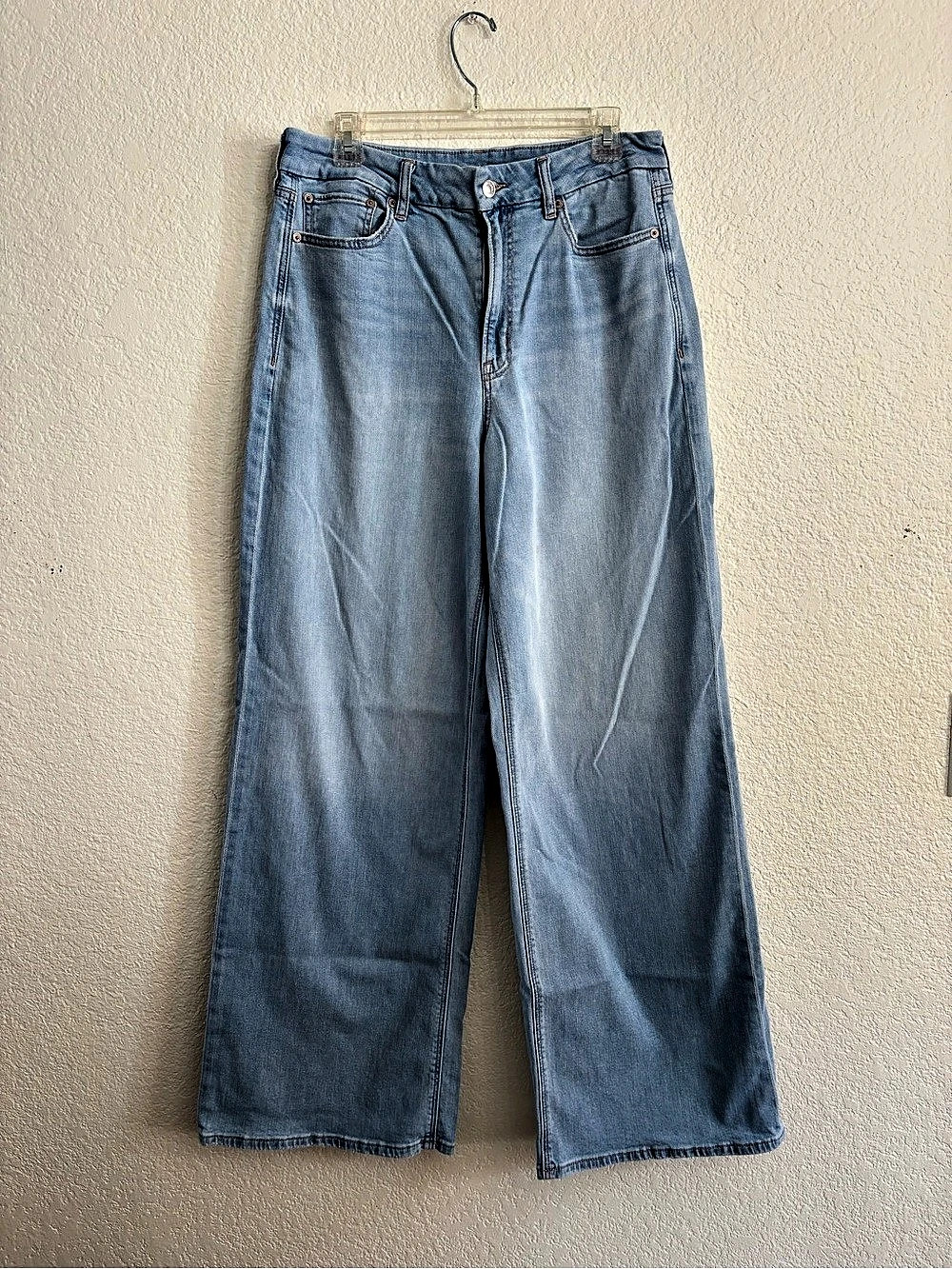 12 Xlong American Eagle Curvy Super High-Rise Baggy Wide Leg Wide Leg Jeans Blue